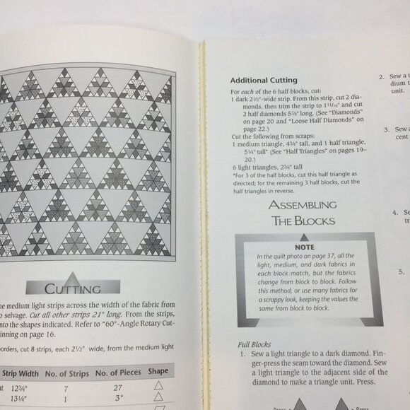 Vintage 1995 Patchwork Place Trouble Free Triangles Gayle Bong 11 Quilt Patterns - Picture 9 of 15